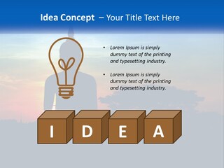 A Buddha Statue With The Sun Setting In The Background PowerPoint Template