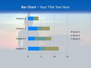 A Buddha Statue With The Sun Setting In The Background PowerPoint Template