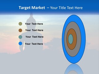 A Buddha Statue With The Sun Setting In The Background PowerPoint Template
