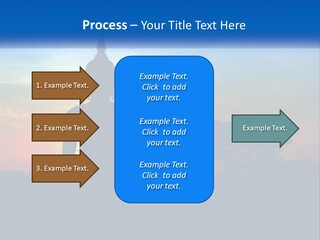 A Buddha Statue With The Sun Setting In The Background PowerPoint Template