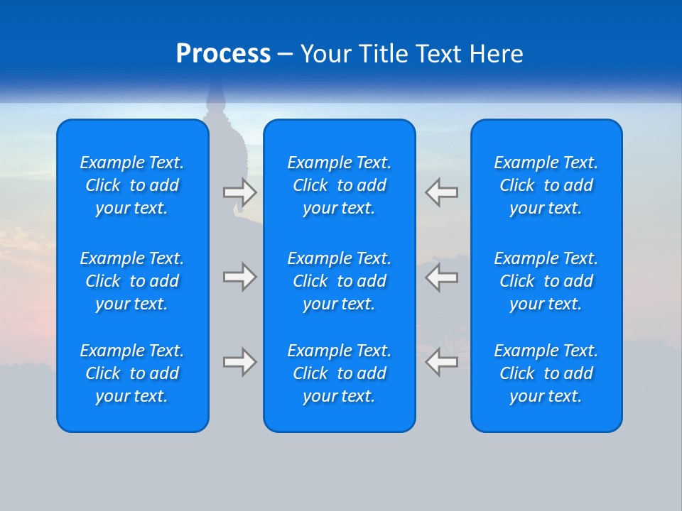 A Buddha Statue With The Sun Setting In The Background PowerPoint Template