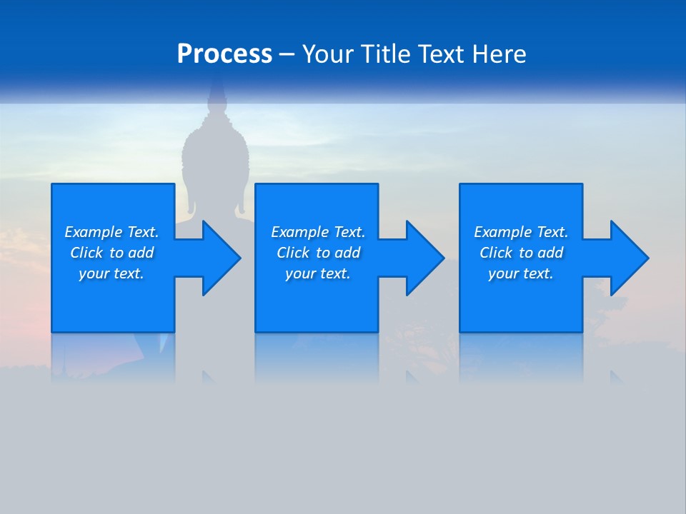 A Buddha Statue With The Sun Setting In The Background PowerPoint Template