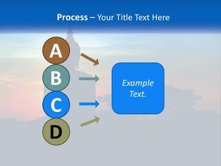 A Buddha Statue With The Sun Setting In The Background PowerPoint Template