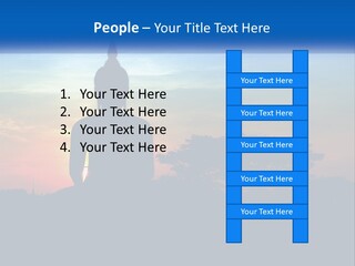 A Buddha Statue With The Sun Setting In The Background PowerPoint Template