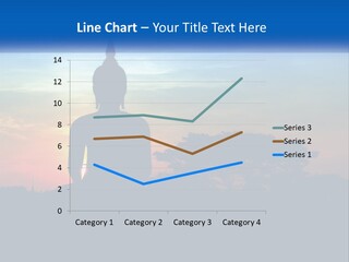 A Buddha Statue With The Sun Setting In The Background PowerPoint Template
