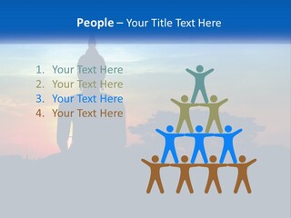 A Buddha Statue With The Sun Setting In The Background PowerPoint Template