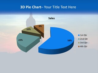 A Buddha Statue With The Sun Setting In The Background PowerPoint Template
