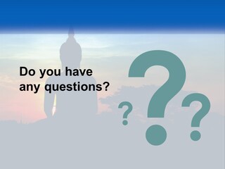 A Buddha Statue With The Sun Setting In The Background PowerPoint Template