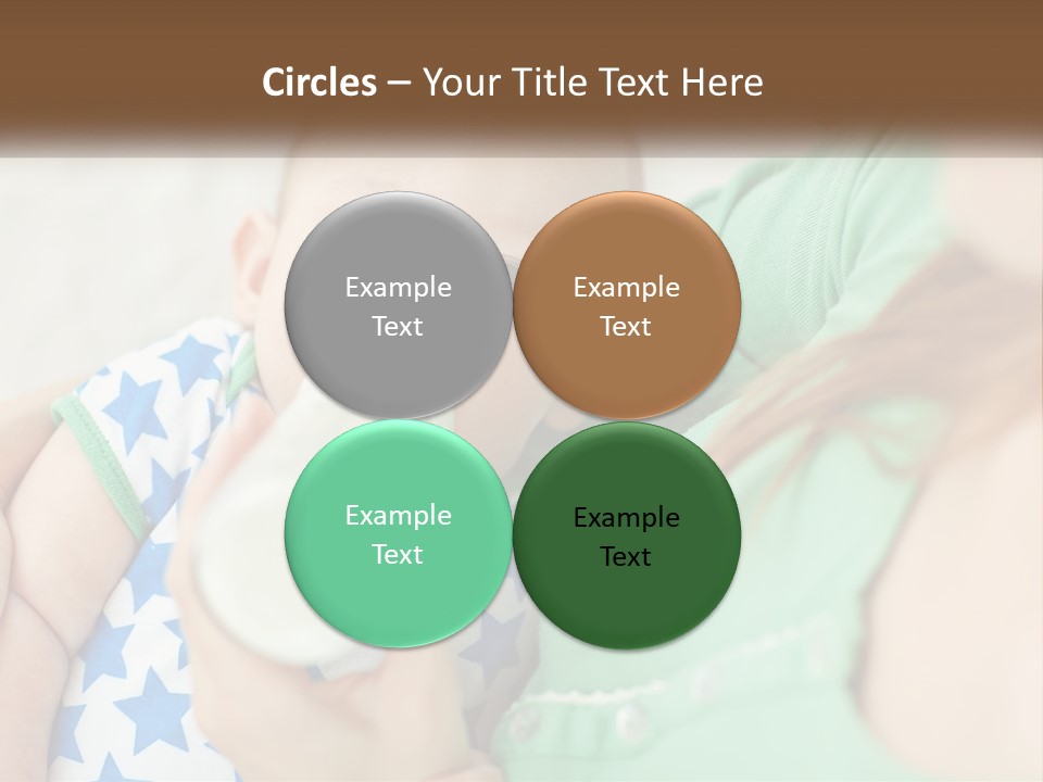 A Woman Feeding A Baby With A Bottle PowerPoint Template