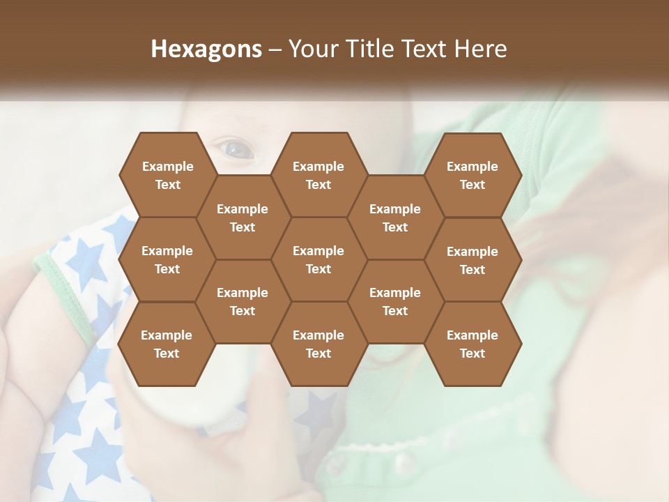 A Woman Feeding A Baby With A Bottle PowerPoint Template