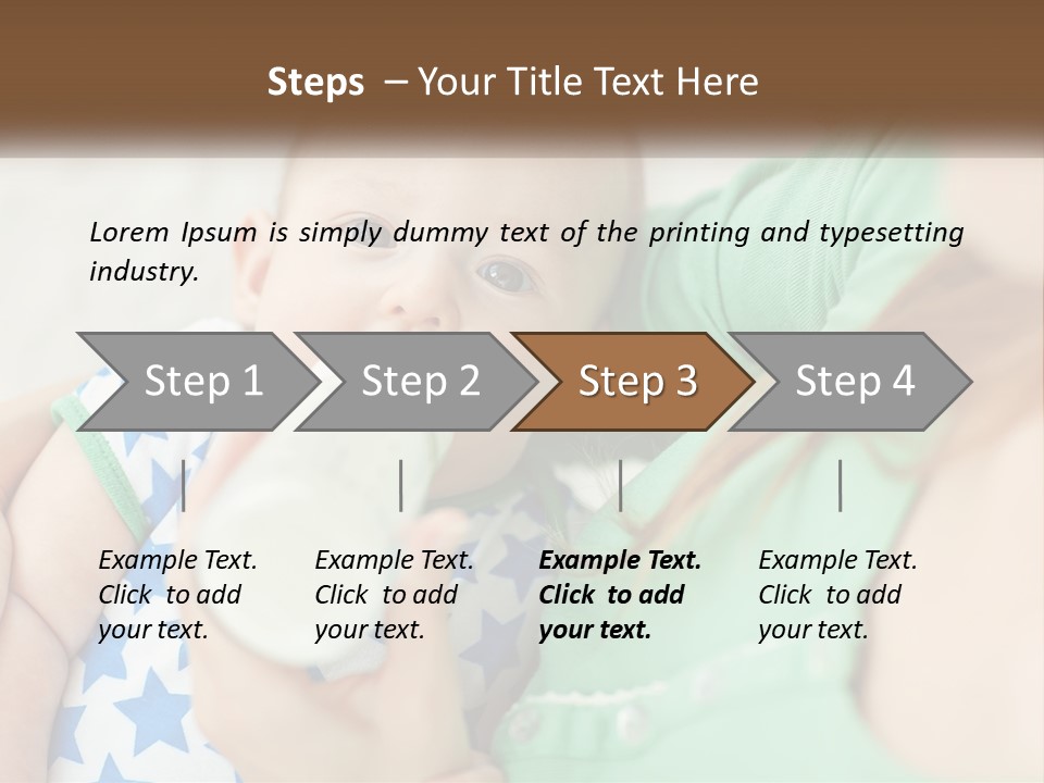 A Woman Feeding A Baby With A Bottle PowerPoint Template