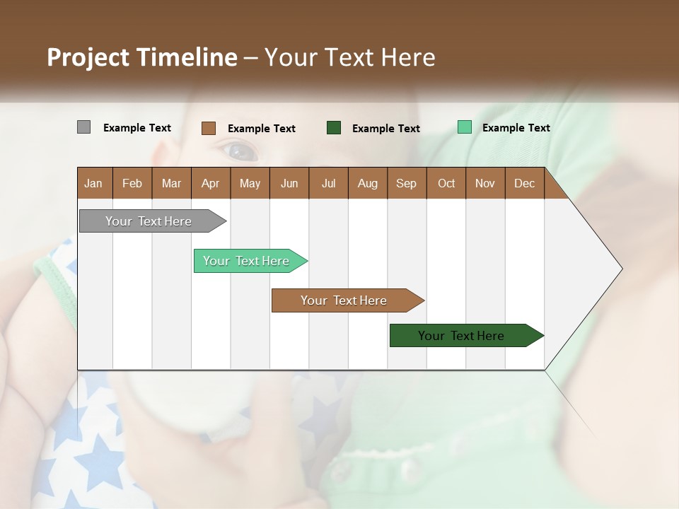 A Woman Feeding A Baby With A Bottle PowerPoint Template