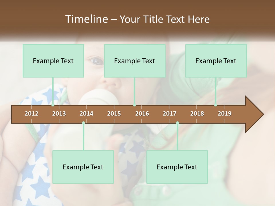 A Woman Feeding A Baby With A Bottle PowerPoint Template