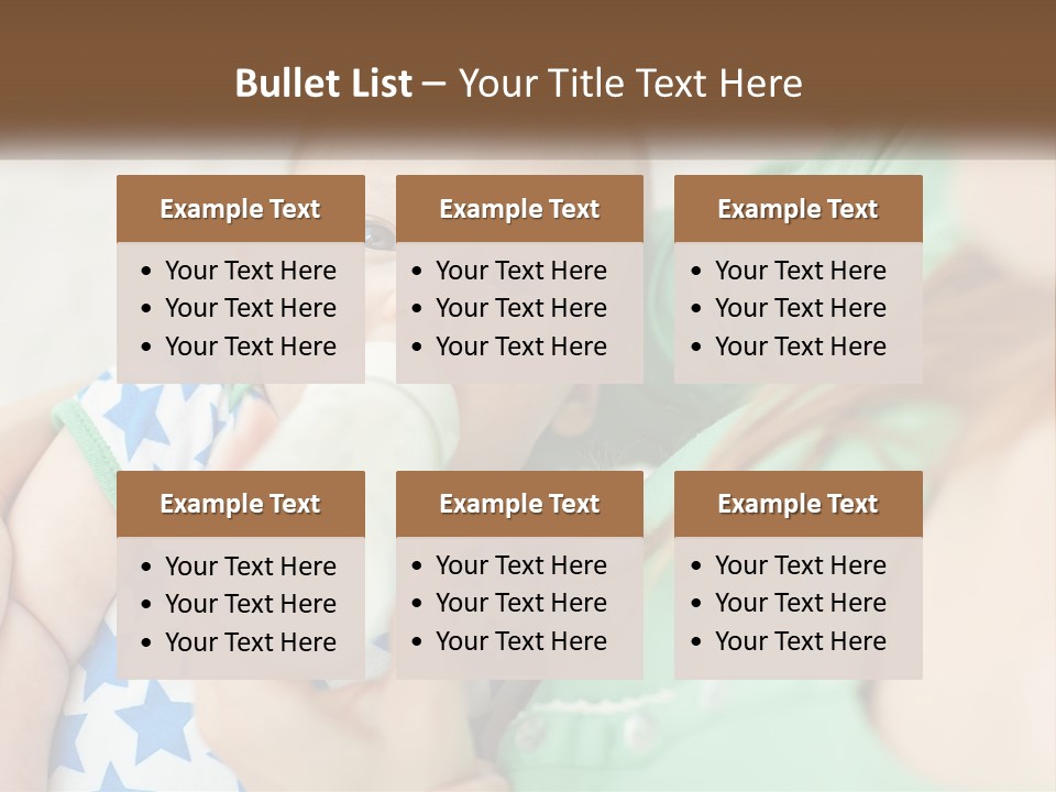 A Woman Feeding A Baby With A Bottle PowerPoint Template