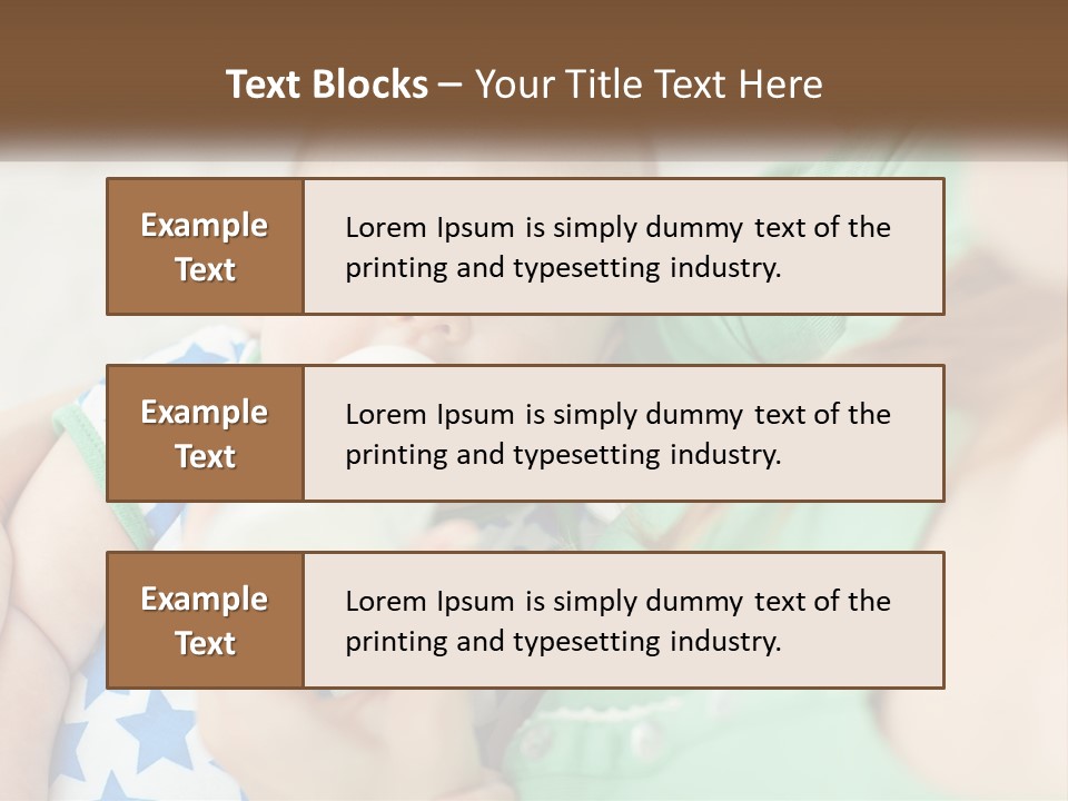 A Woman Feeding A Baby With A Bottle PowerPoint Template