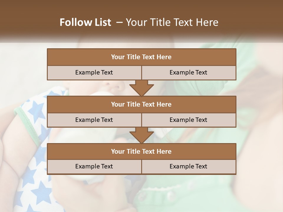 A Woman Feeding A Baby With A Bottle PowerPoint Template