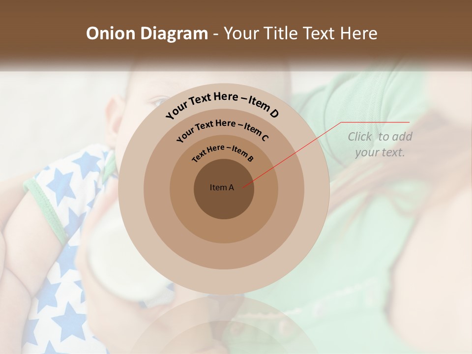 A Woman Feeding A Baby With A Bottle PowerPoint Template