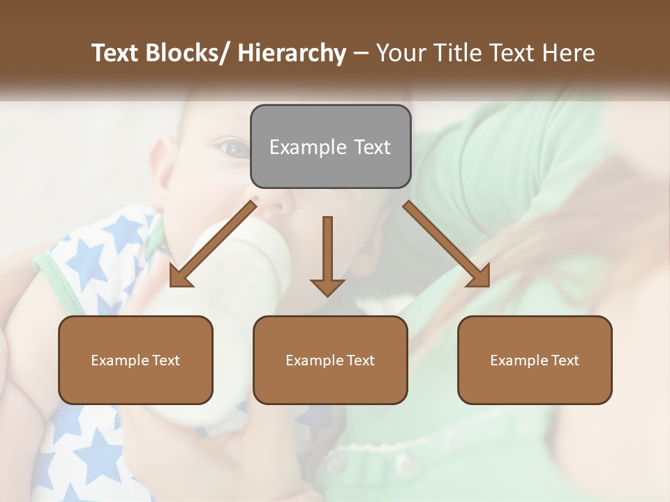 A Woman Feeding A Baby With A Bottle PowerPoint Template
