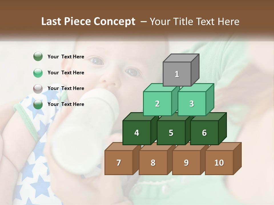 A Woman Feeding A Baby With A Bottle PowerPoint Template