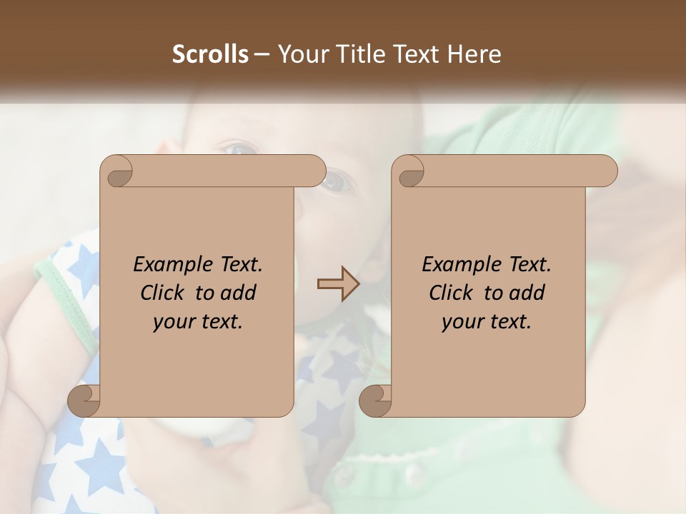 A Woman Feeding A Baby With A Bottle PowerPoint Template
