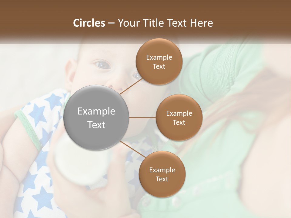 A Woman Feeding A Baby With A Bottle PowerPoint Template