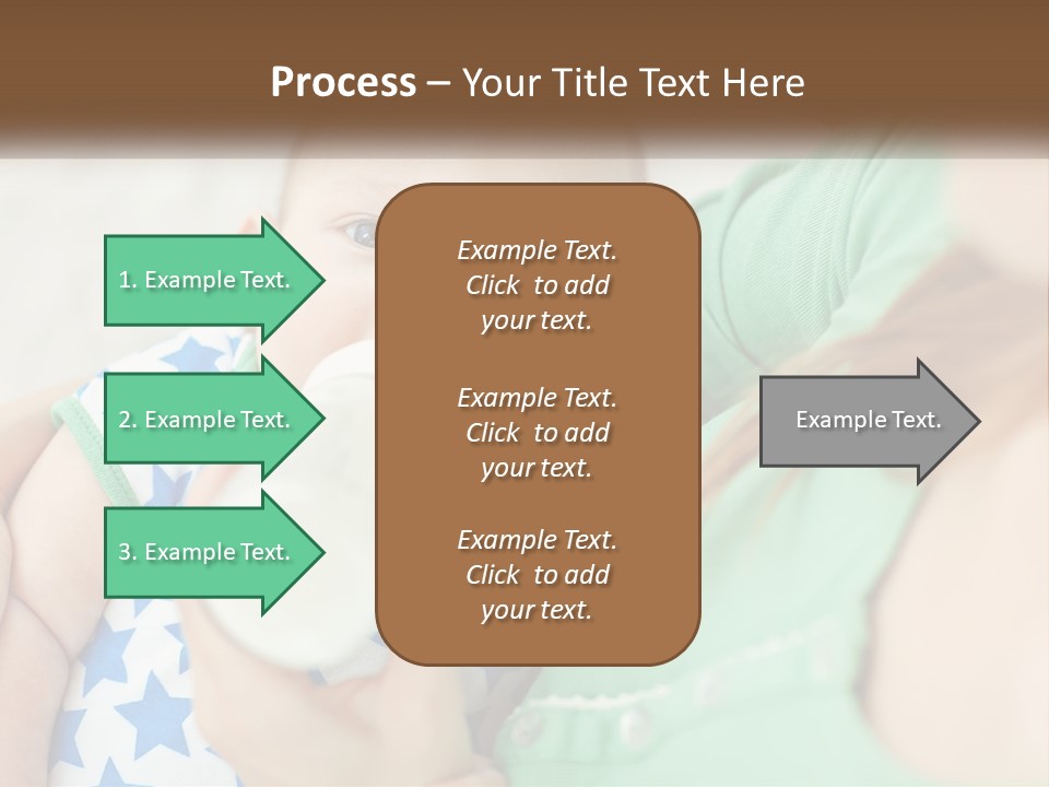A Woman Feeding A Baby With A Bottle PowerPoint Template