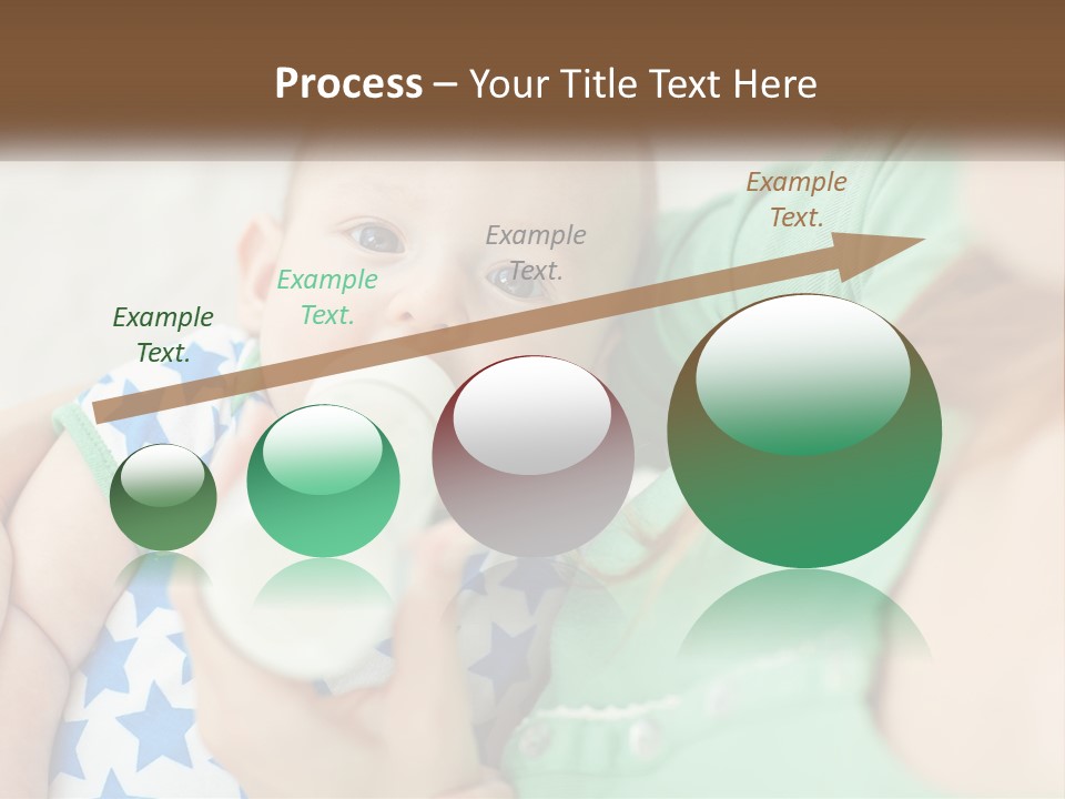 A Woman Feeding A Baby With A Bottle PowerPoint Template