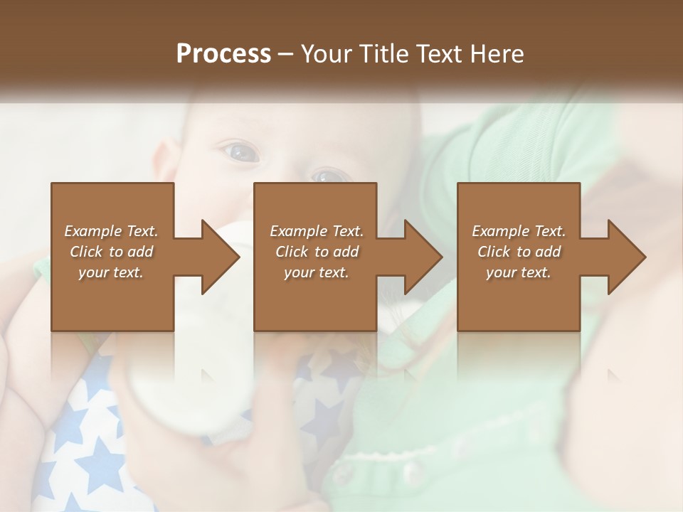 A Woman Feeding A Baby With A Bottle PowerPoint Template