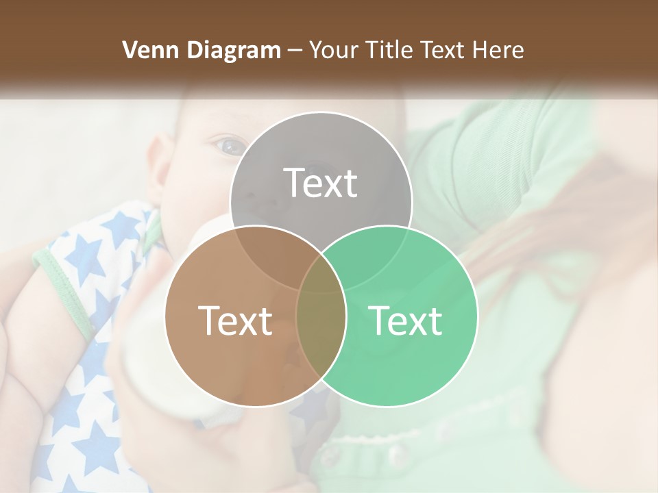 A Woman Feeding A Baby With A Bottle PowerPoint Template