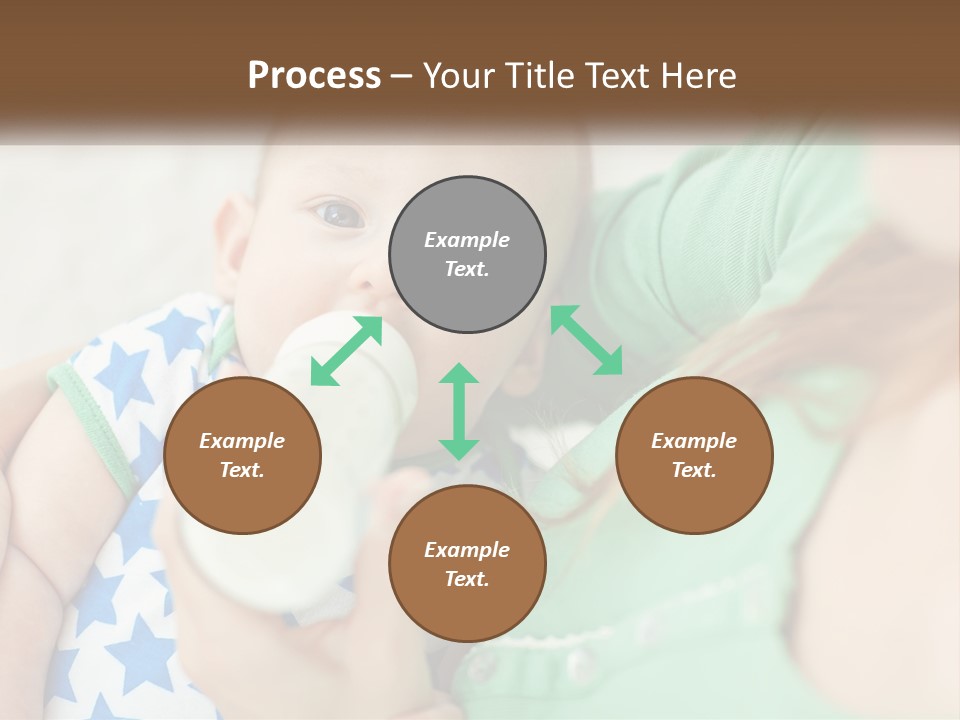 A Woman Feeding A Baby With A Bottle PowerPoint Template