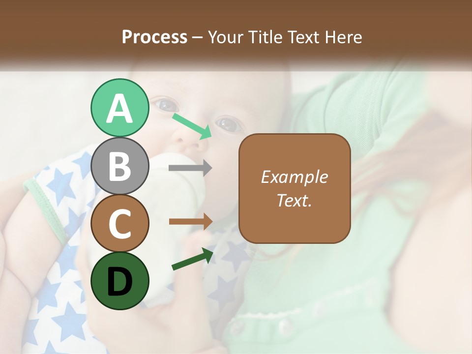 A Woman Feeding A Baby With A Bottle PowerPoint Template