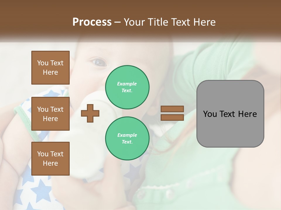 A Woman Feeding A Baby With A Bottle PowerPoint Template