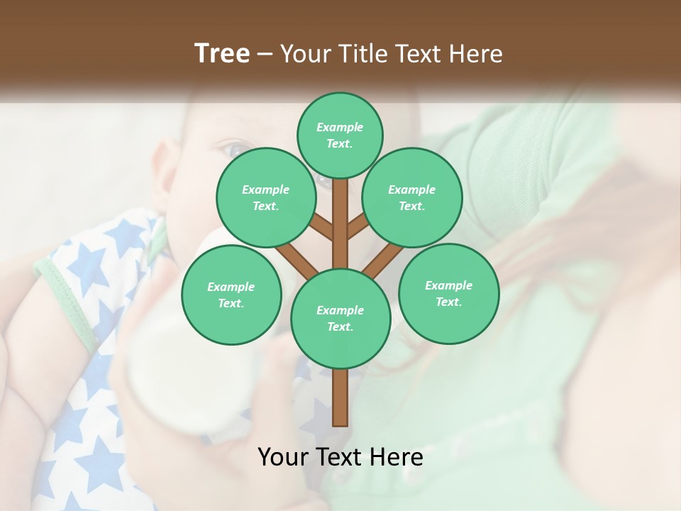 A Woman Feeding A Baby With A Bottle PowerPoint Template