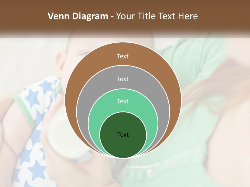 A Woman Feeding A Baby With A Bottle PowerPoint Template