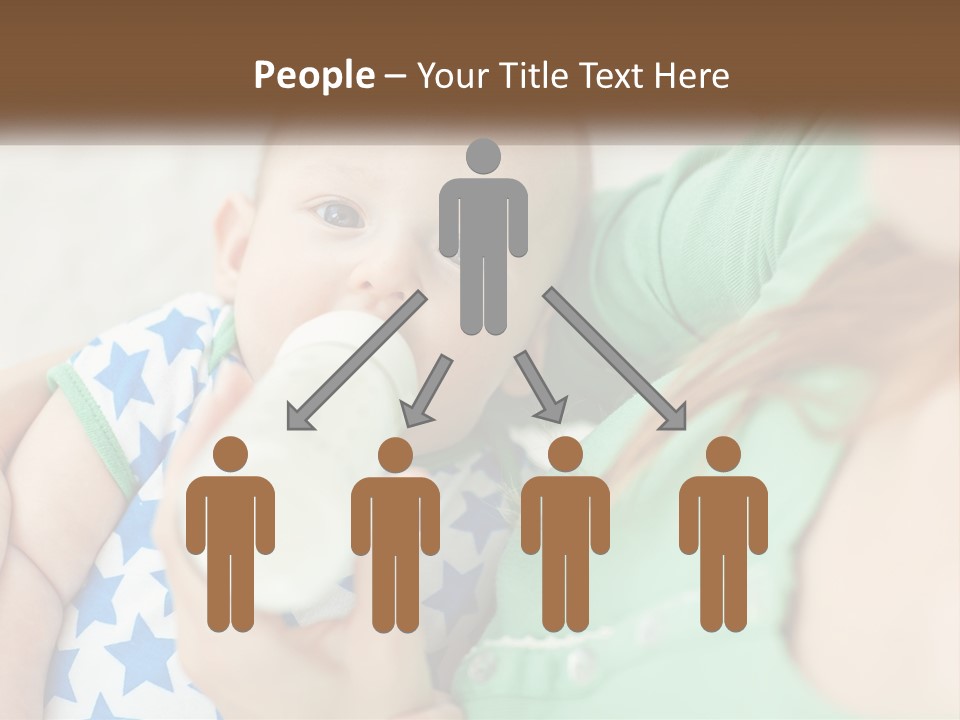 A Woman Feeding A Baby With A Bottle PowerPoint Template