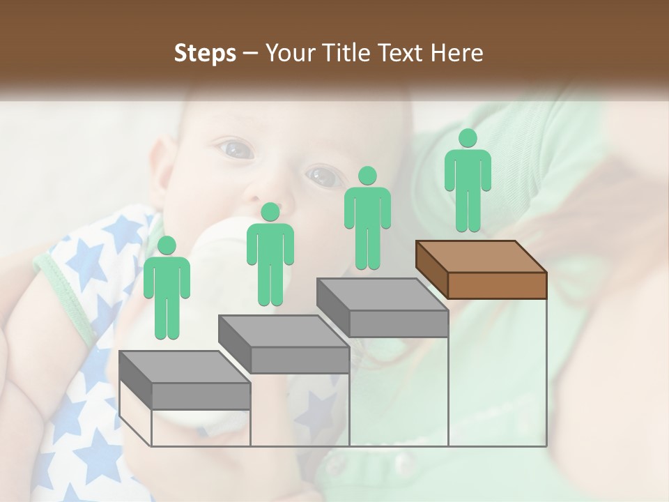 A Woman Feeding A Baby With A Bottle PowerPoint Template