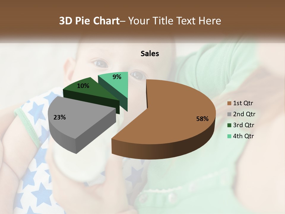 A Woman Feeding A Baby With A Bottle PowerPoint Template