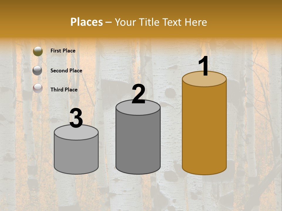 A Group Of Trees With Yellow Leaves In The Background PowerPoint Template