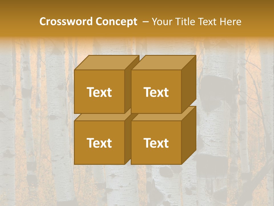 A Group Of Trees With Yellow Leaves In The Background PowerPoint Template