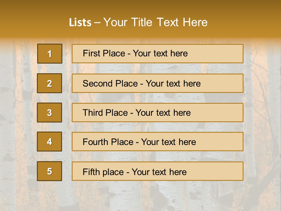 A Group Of Trees With Yellow Leaves In The Background PowerPoint Template