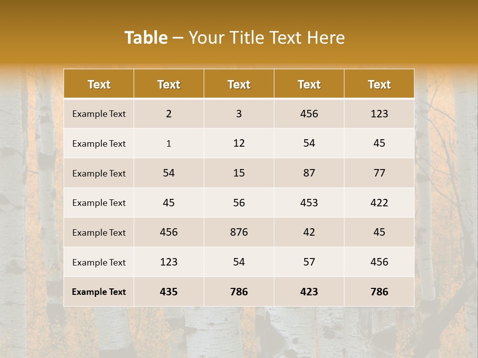 A Group Of Trees With Yellow Leaves In The Background PowerPoint Template