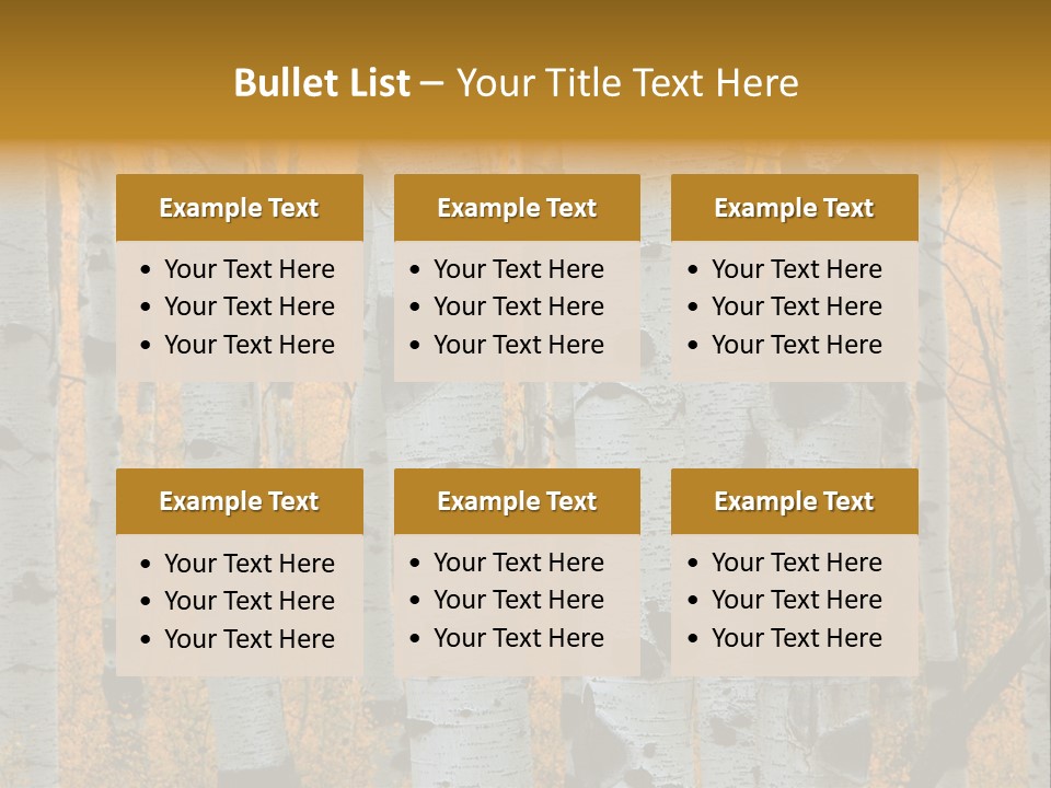 A Group Of Trees With Yellow Leaves In The Background PowerPoint Template