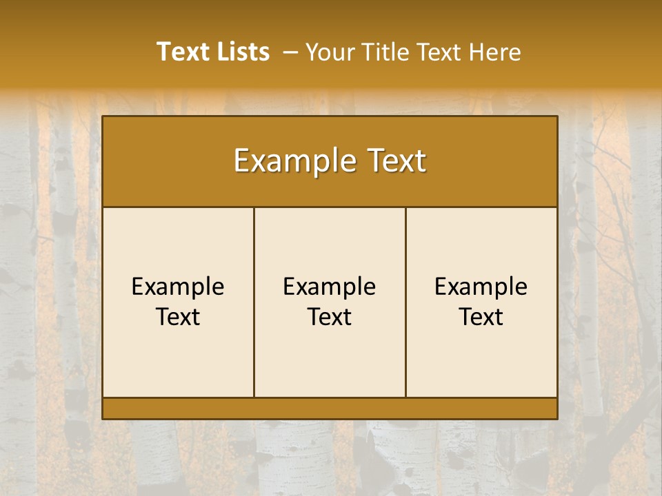 A Group Of Trees With Yellow Leaves In The Background PowerPoint Template