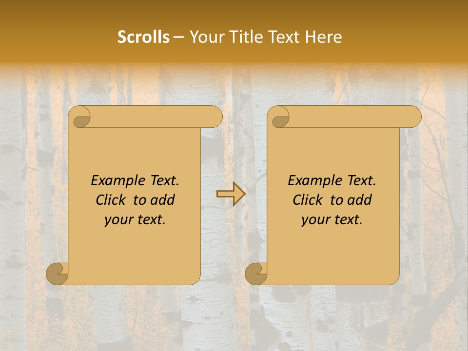 A Group Of Trees With Yellow Leaves In The Background PowerPoint Template