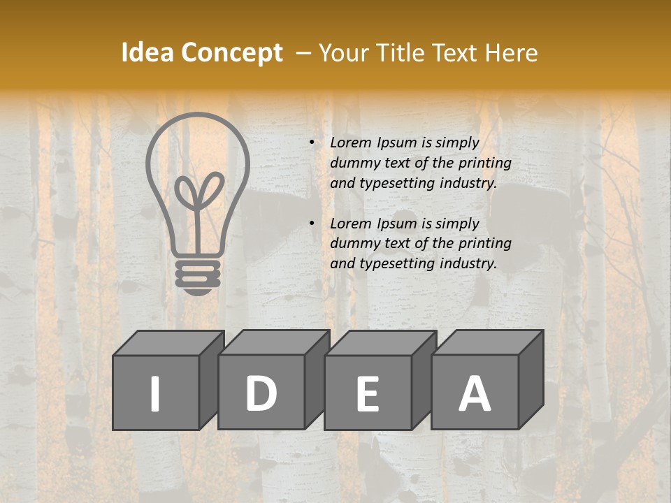 A Group Of Trees With Yellow Leaves In The Background PowerPoint Template