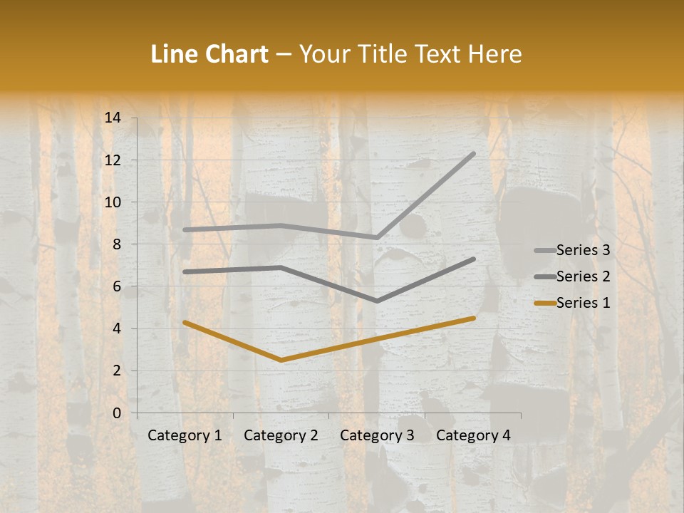 A Group Of Trees With Yellow Leaves In The Background PowerPoint Template
