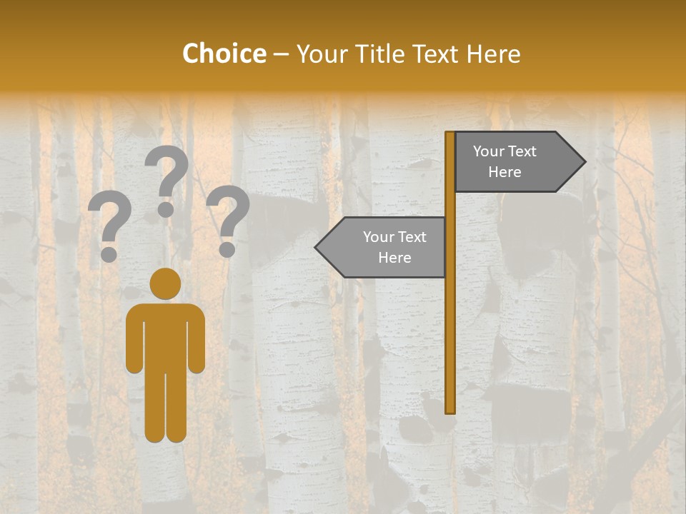 A Group Of Trees With Yellow Leaves In The Background PowerPoint Template