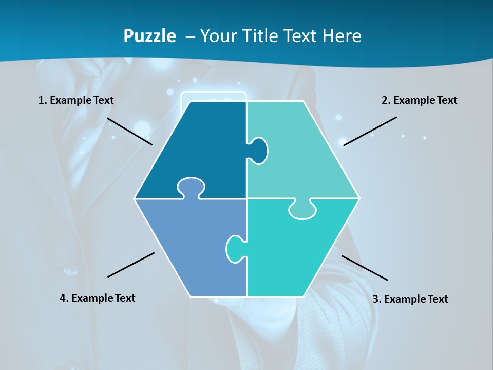 A Man In A Suit Holding A Padlock In His Hand PowerPoint Template