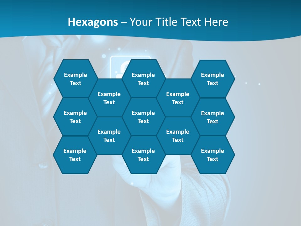 A Man In A Suit Holding A Padlock In His Hand PowerPoint Template