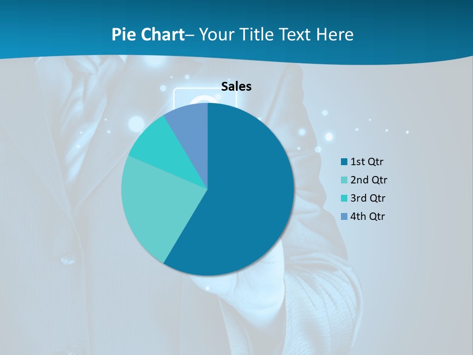 A Man In A Suit Holding A Padlock In His Hand PowerPoint Template